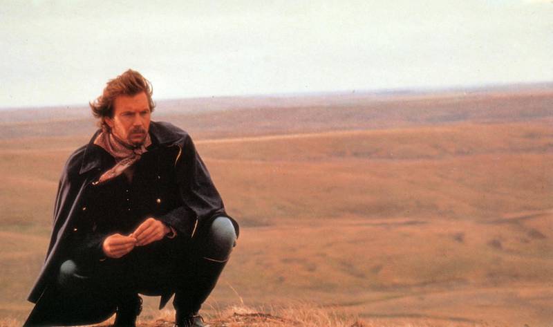 Kevin Costner in Dances With Wolves. Courtesy Orion Pictures