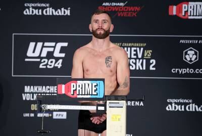 UFC flyweight Tim Elliott weighs in for his fight against Muhammad Mokaev at UFC 294.