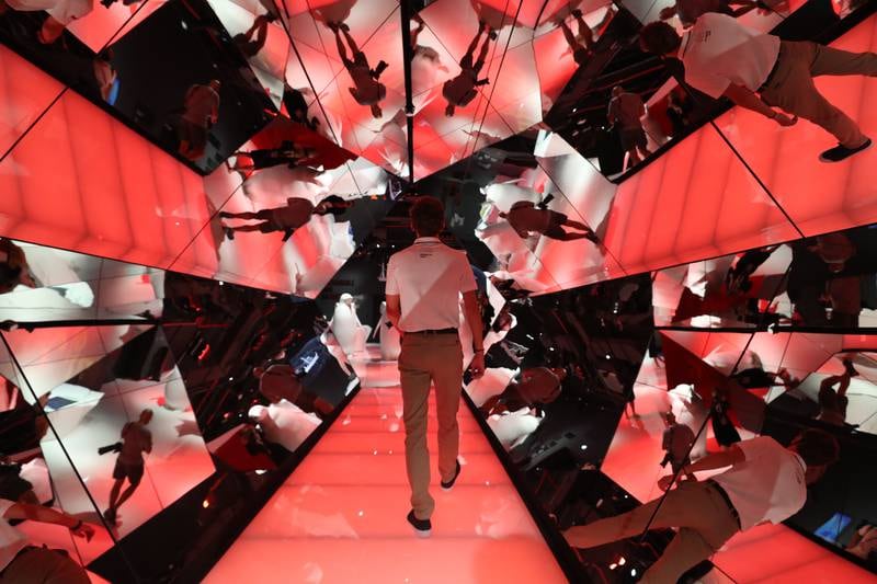 The kaleidoscope entrance of the Monaco pavilion at Expo 2020 in Dubai. Chris Whiteoak / The National