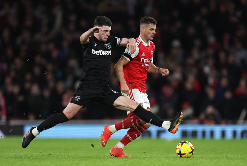 Granit Xhaka – 6. The 30-year-old had an early shot saved by Fabianski and went on to help his side with some tidy passing in the final third as they looked for more goals. PA