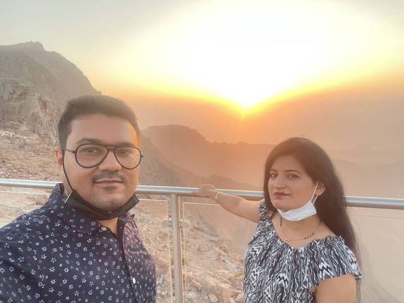 Deepak Khera is relieved to have his wife, Sakshi Sachdeva, back with him in the UAE after travel restrictions were eased. Photo: Deepak Khera