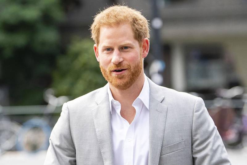 Prince Harry arrives at the ADAM Tower, in Amsterdam, on September 3, 2019, for the introduction of a project and global partnership between Booking.com, SkyScanner, CTrip, TripAdvisor and Visa, an initiative led by the Duke of Sussex to change the travel industry to better protect tourist destinations and communities that depend on it.   - Netherlands OUT
 / AFP / ANP / Frank van Beek
