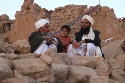 People wait for relief in Herat, Afghanistan after a 6.3-magnitude earthquake struck. EPA