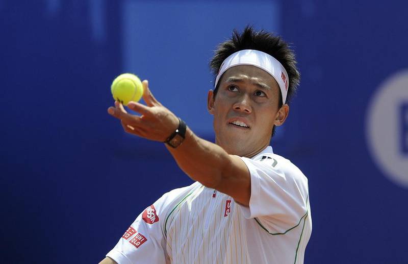 Kei Nishikori is 32-8 with two titles in 2014, the Barcelona Open in April and the US National Indoor Tennis Tennis Championships in February. Josep Lago / AFP