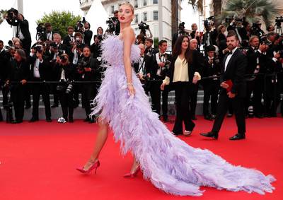 epa07598198 Swedish model Elsa Hosk arrives for the screening of 'Sibyl' at the 72nd annual Cannes Film Festival, in Cannes, France, 24 May 2019. The movie is presented in the Official Competition of the festival which runs from 14 to 25 May.  EPA-EFE/IAN LANGSDON