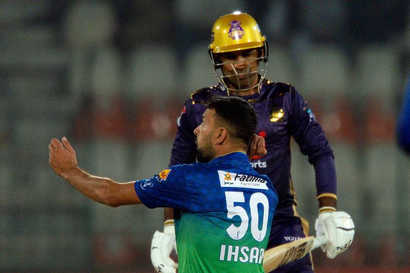Multan Sultans' Ihsanullah bowled the fastest spell in PSL history against Quetta Gladiators on Wednesday. AFP