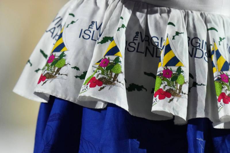 A team member of Virgin Islands walks during the opening ceremony in the Olympic Stadium at the 2020 Summer Olympics.