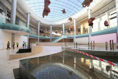 Construction work on the vast mall is finally now fully complete with workmen on site 24 hours a day putting the final touches to retailers' fitouts.. Ravindranath K / The National
