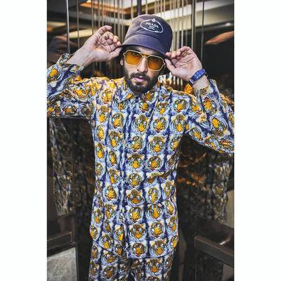 This coordinating shirt and trousers, from February 6, 2019, certainly roar. Instagram / Ranveer Singh