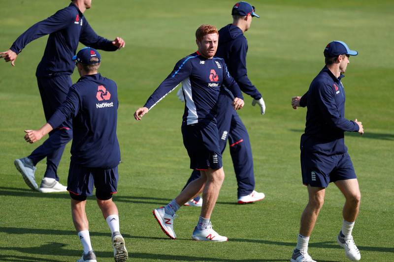 Cricket - England Nets - Kia Oval, London, Britain - September 6, 2018   England's Jonny Bairstow with team mates during nets   Action Images via Reuters/Paul Childs