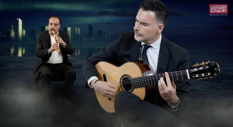 Guitarist Carlos Pinana and Egyptian ney player Ibrahim Fathi performed