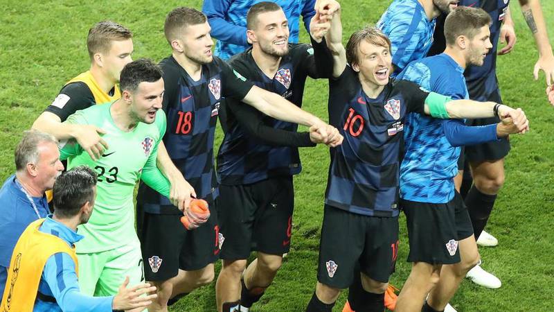 Luka Modric, second right, has proved a good leader of the Croatia side as captain according to Davor Suker. EPA