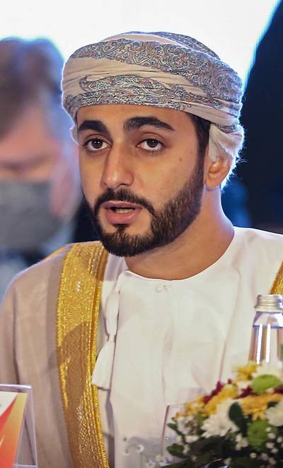 Omani Minister of Culture, Sports and Youth Sayyid Theyazin bin Haitham al-Said attends the 39th Olympic Council of Asia (OCA) General Assembly Meeting in the Omani capital Muscat on December 16, 2020 in which they will select host city for 2030 Asian Games. (Photo by Haitham AL-SHUKAIRI / AFP)