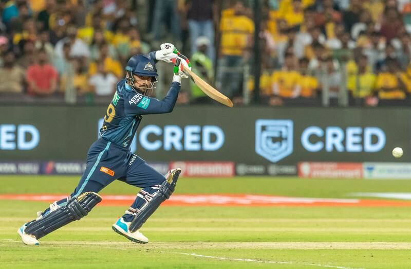 Rashid Khan smashed 40 off 21 balls to help the Gujarat Titans claim a three-wicket victory over Chennai Super Kings. Sportzpics for IPL