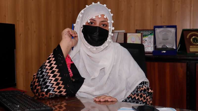 School director Huma Shakir at work in her office.