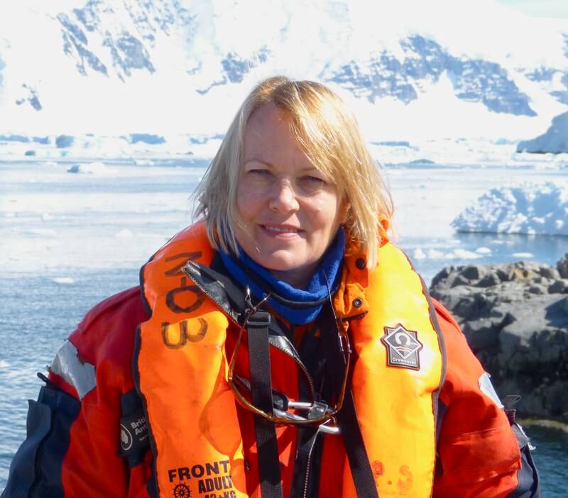 'In the 24-hour sunshine, you could see that the glaciers were melting and discharging the rocks and silt into the fjord,' said Dame Jane Francis. Photo: BAS