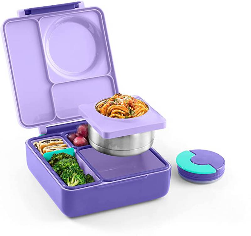 Omiebox lunch box in purple plum, Dh199, Virgin Megastore. Photo: The Galleria Al Maryah Island