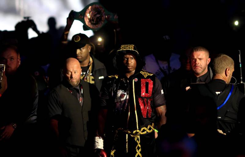 Dillian Whyte makes his way to the ring. Getty Images