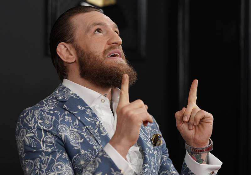 Conor McGregor at the 62nd Grammy Awards in Los Angeles, California, on January 26, 2020,