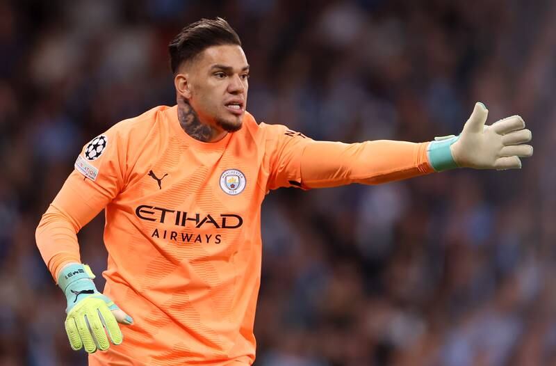 MANCHESTER CITY RATINGS: Ederson - 8. He was a spectator in the first half but came up with a big save when Alaba hit a swerving freekick just after the restart. Denied Real's hopes of a late comeback with a double save to deny Benzema and Cabellos in the 83rd minute. EPA 