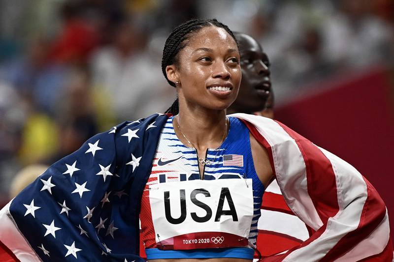 Allyson Felix will bring the curtain down on a career that spanned three decades and included a record-setting 11 Olympic medals. AFP