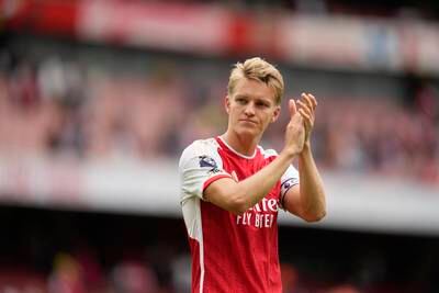 Martin Odegaard 8: Gunners captain was immaculate with his passing and helped Arsenal completely dominate possession. Started the new campaign just like he played for most of the last, controlling the game from middle of park. AP
