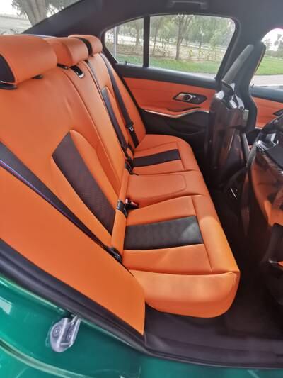 80s BMW with Louis Vuitton Seats 