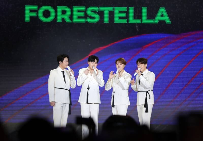 Quartet Forestella perform at the K-pop concert. Chris Whiteoak / The National
