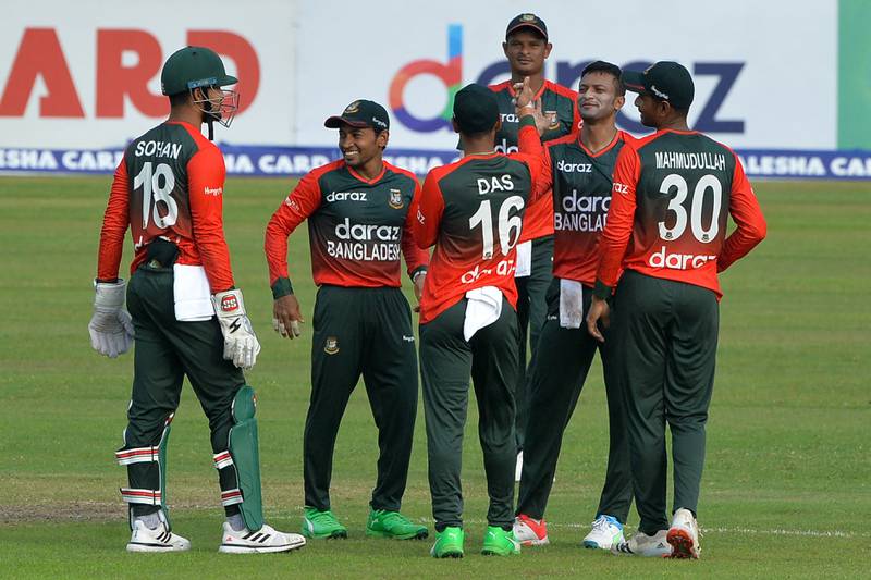 Bangladesh thrashed New Zealand by seven wickets in the first T20. AFP