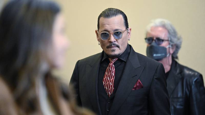 Actor Johnny Depp looks on in the courtroom. AP