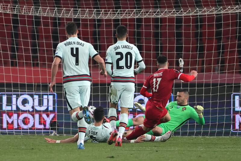 March 27, 2021. Serbia 2 (Mitrovic 46', Kostic 60') Portugal 2 (Jota 11', 36'): Serbia showed their fighting mentality by battling back from 2-0 down to earn a draw against Portugal and Cristiano Ronaldo, who was controversially denied a winner when his late effort was judged not to have crossed the line. Getty