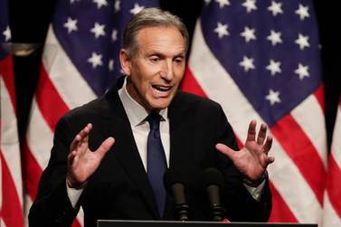 Former Starbucks chief  Howard Schultz announced his potential 2020 presidential bid as an independent last month. Photo: Associated Press