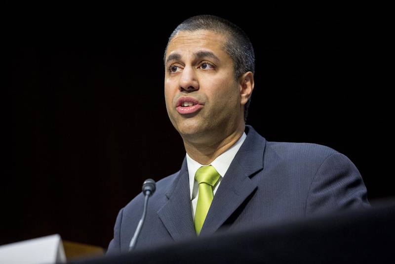 Ajit Pai, the head of the US Federal Communications Commission appointed by president Trump in January. Andrew Harrer / Bloomberg