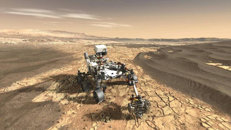 This artist's concept depicts NASA's Mars 2020 rover on the surface of Mars. Image credit: NASA/JPL-Caltech