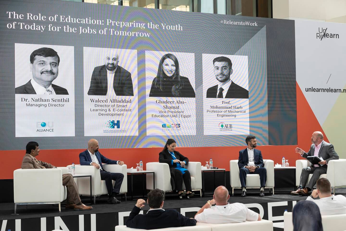 The Unlearn/Relearn education conference was held in DIFC on Thursday. Antonie Robertson / The National
