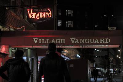 There is a capacity of about 120 at the Village Vanguard, New York – the same since 1935. ‘But we’re not a museum and we don’t want to be,’ says Deborah Gordon, who runs the club.  Courtesy Village Vanguard