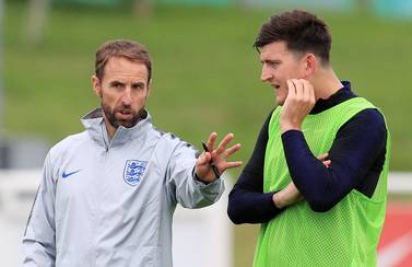 Harry Maguire had been named in Gareth Southgate’s England squad for next month’s Nations League games against Iceland and Denmark. PA