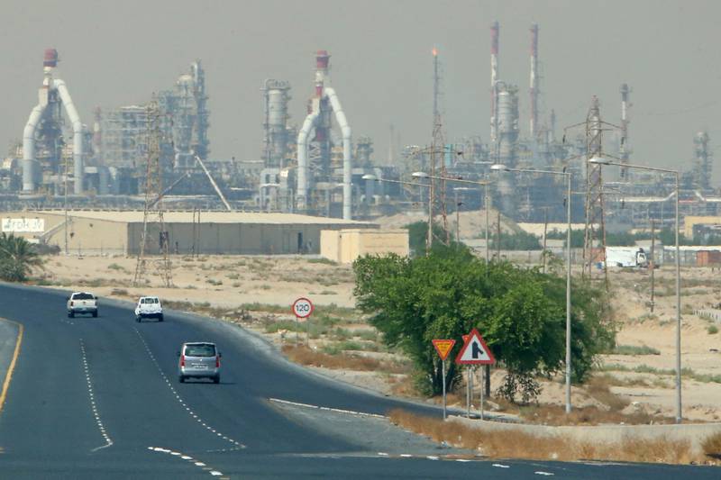 Kuwait's largest oil refinery at the Al Ahmadi complex, where fire broke out on Friday. AFP