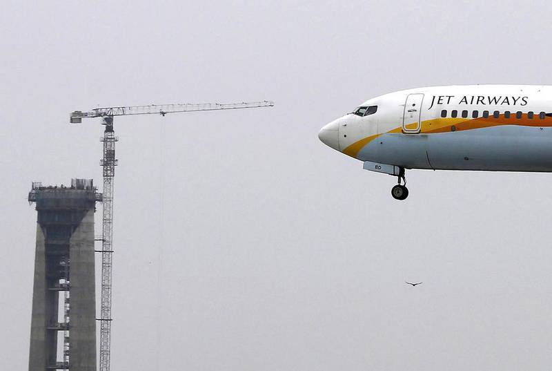 Jet Airways sold a 24 per cent stake to Etihad Airways in 2013, becoming the first Indian carrier to receive investments from a foreign airline after the government relaxed rules. Adnan Abidi / Reuters