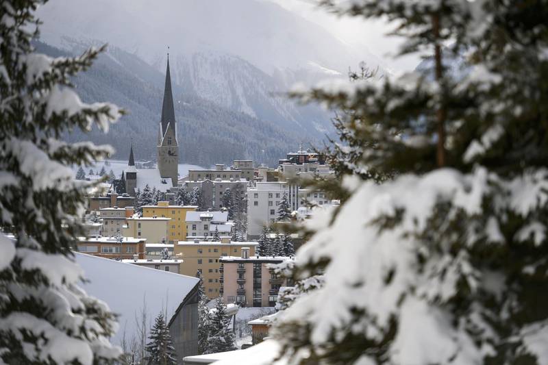 (FILES) This file photo taken on January 16, 2017 shows the ski resort of Davos on the eve of the opening day of the World Economic Forum (WEF) in Davos. Government and business leaders will trek to the freezing Swiss Alps for the annual World Economic Forum held from January 22 to 25, 2019. / AFP / FABRICE COFFRINI
