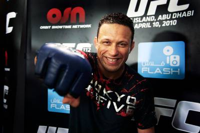 *******Holding Pic for Front of Saturday Sport***Abu Dhabi, United Arab Emirates --- April 6, 2010 --- Renzo Gracie was among the fighters who participated in a brief sparring exercise for the media on Tuesday, April 6, 2010.  He will be competing in the upcoming UFC Main Event at Yas Island in Abu Dhabi on April 10, 2010.  ( Delores Johnson / The National )