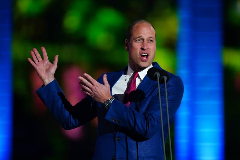 Prince William addresses crowd on what he called an 'incredible' night.