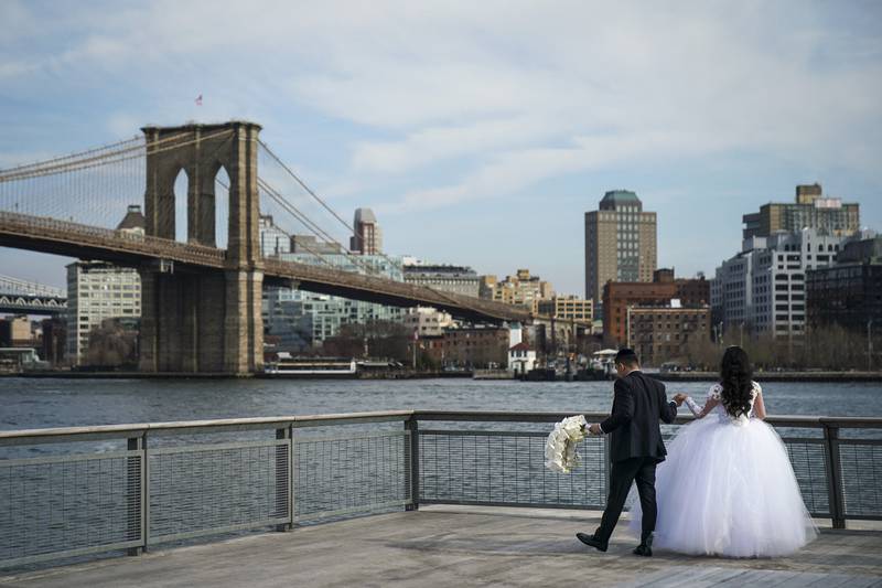 New York ranks eighth in the index and it costs $30,012 to organise a wedding for 100 guests in this US city. Getty 