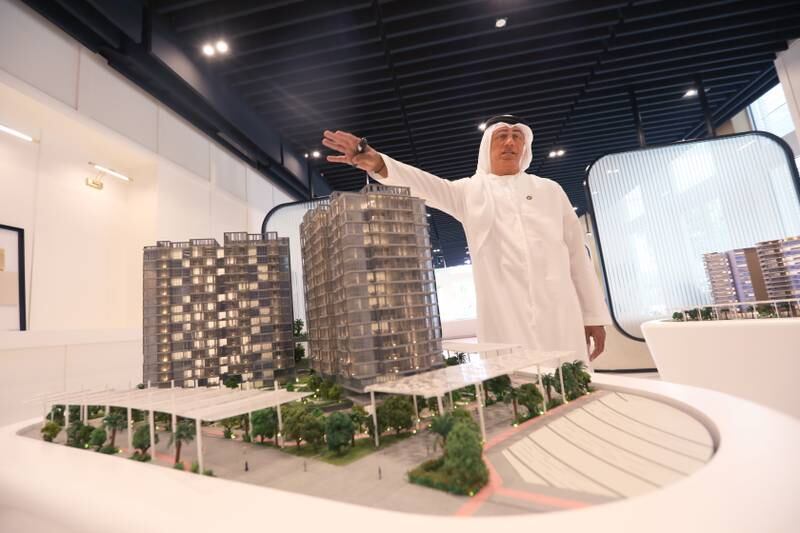 This week saw the launch of Expo City Dubai’s new residences that embrace the 15-minute city principle. Ahmed Al Khatib, Chief Development and Delivery Officer for Expo City Dubai shows off a model of the residences. Ruel Pableo for The National