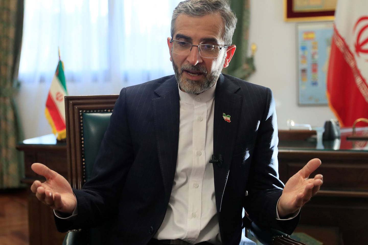 Iran's chief negotiator Ali Bagheri Kani during an interview in Madrid, Spain, this month. EPA