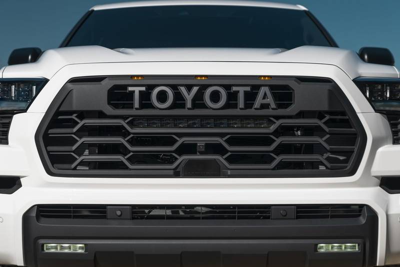 The new front grille on the Sequoia.