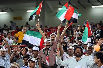 UAE football fans enjoy a match during the 2009 Club World Cup in Abu Dhabi. Today Fifa announce that the UAE want to stage a youth international tournament.