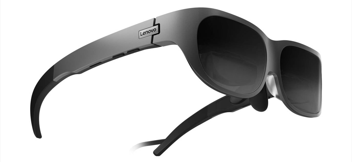 The Lenovo Glasses T1 connects via USB-C, has plug-and-play functionality and does not require charging. Photo: Lenovo