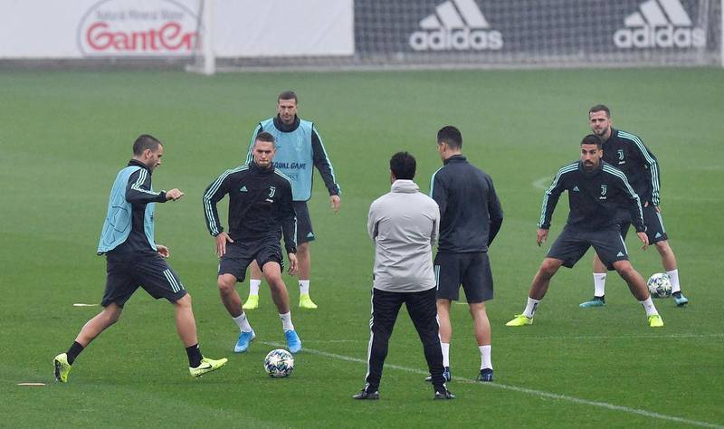 Juventus training in Turin. EPA