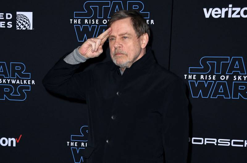 Mark Hamill arrives for the world premiere of Disney's 'Star Wars: Rise of Skywalker'. AFP